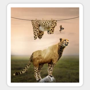 Undressed Cheetah Sticker